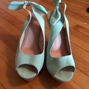 Cute green wedges